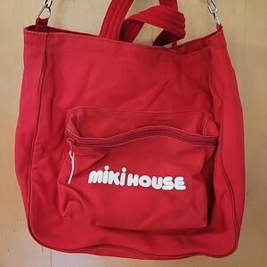 Mikihouse Red Bag Vintage 13x12x7